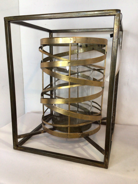 Metal Rectangle Candle Holder