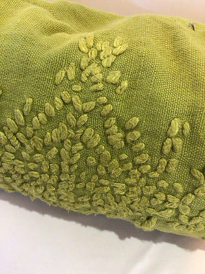Green Cotton Down Filled Pillow