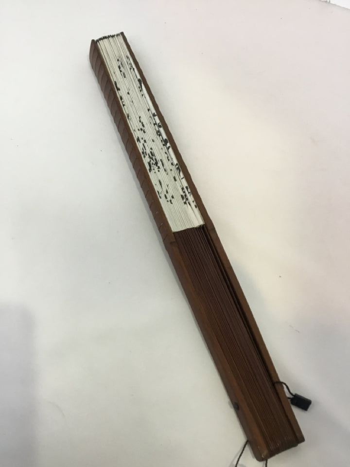 Japanese Brown/Multi Wood/Paper Hand Fan