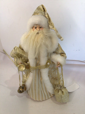 Tree Topper Gold Santa Holiday Item