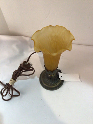 Mini Bronze/Gold Glass Lilly Lamp