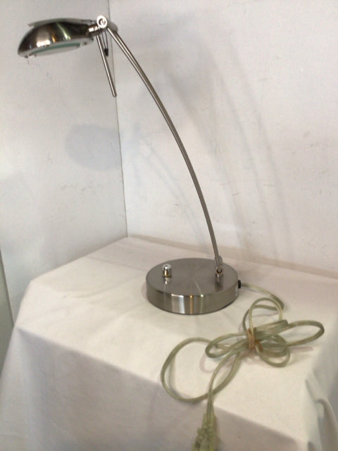 Desk Silver Metal Adjustable Lamp