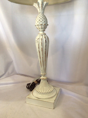 White Wood Pineapple Lamp