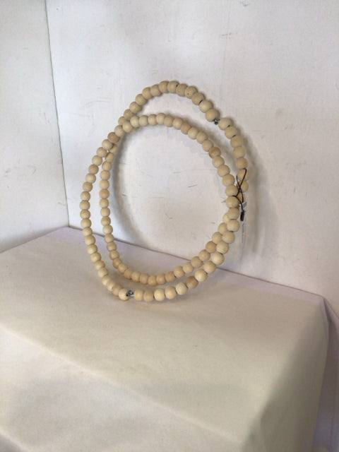 Pair Cream Wood Circle Misc