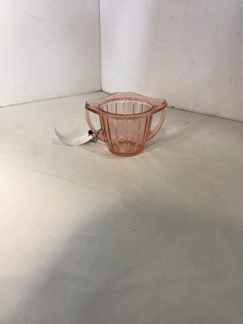 Depression Glass Pink Glass Sugar