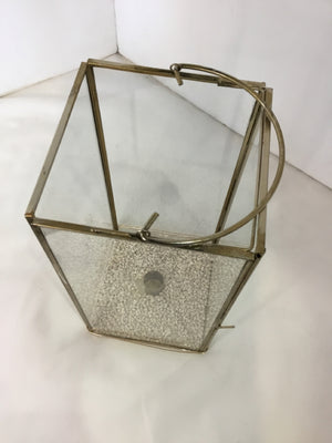 Lantern Gold Glass Candle Holder