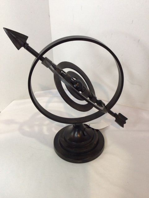 Bronze Metal Compass Globe Statue