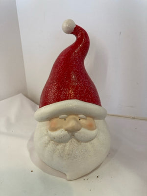 Statue Red/white Ribbon Santa Holiday Item