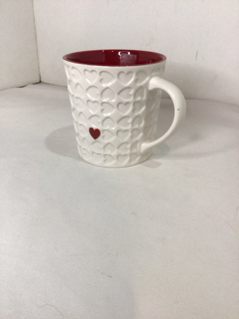 Starbucks Padova White/Red Ceramic Heart Mug