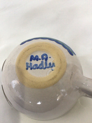 M.A. Hadley Gray/Blue Ceramic Cup