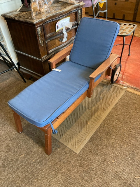 Children's Redwood Red/Blue Chaise
