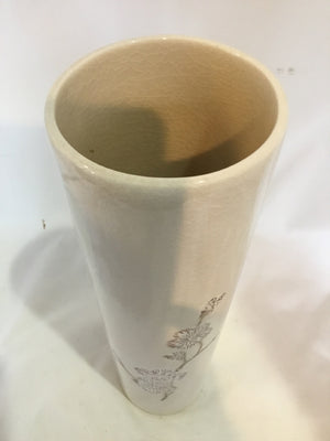 White/Brown Ceramic Flower Vase