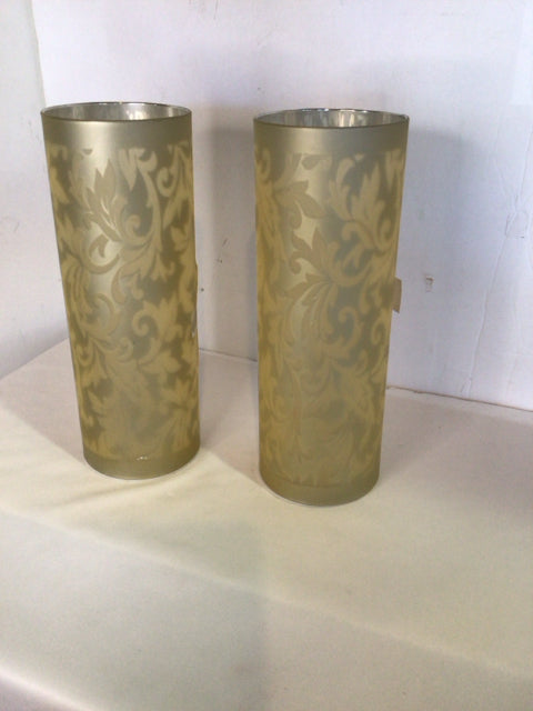 Cylinder Glass Pair Light up Holiday Item