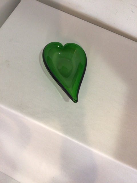 Avitra Green Glass Heart Dish
