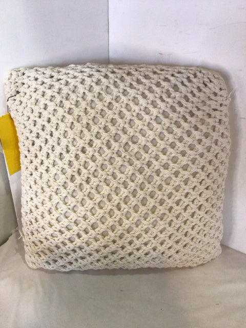 Cream Cotton Woven As Is Pillow