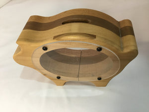 Brown Wood Pig Bank