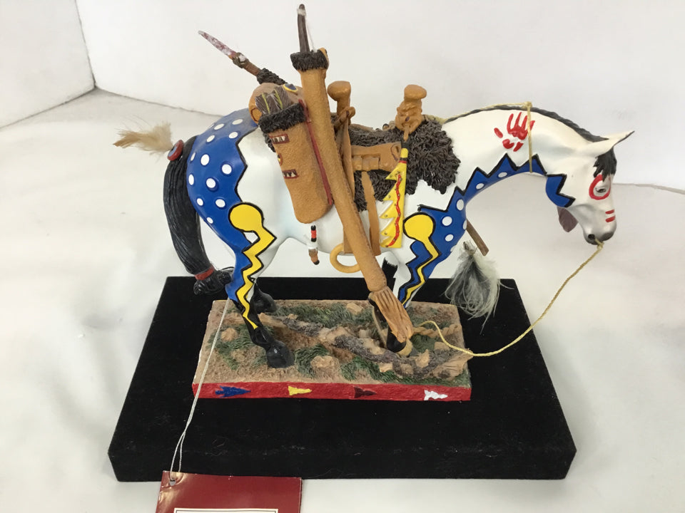 Multi-Color Horse w/Box Figurine