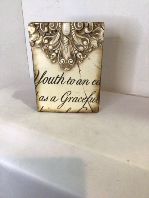 Sid Dickens Tile Ceramic Brown/White Wall Decoration Art