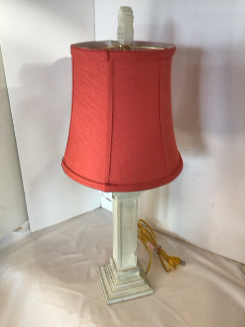 Cream/Red Resin AS IS Lamp