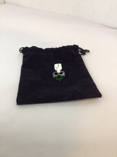 Sterling Silver Green Ring