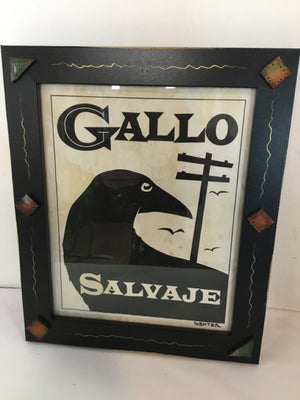 Black/White Raven Framed Art