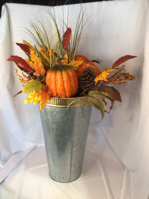 Autumn Orange Pumpkin Bucket Holiday Item