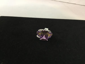 Purple Rhinestone Ring