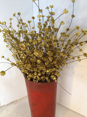 Red/Yellow In Bucket Faux Flowers