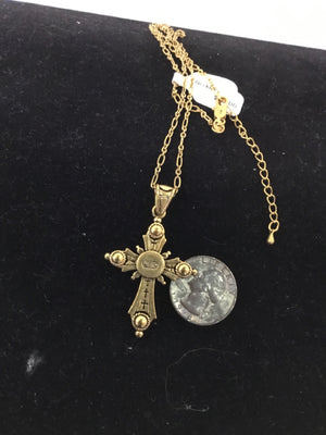 Camrose & Kross Gold Cross Necklace