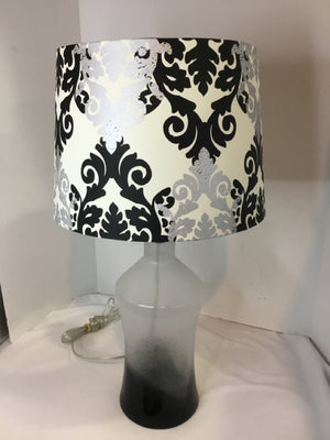 Gray/Black Glass Lamp