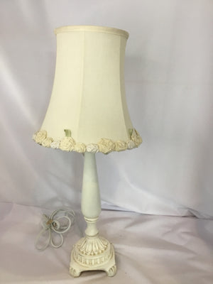 White Resin Table Lamp