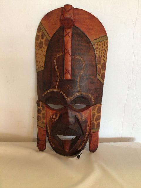 Earth Tones Crotch Mahogany Carved Mask