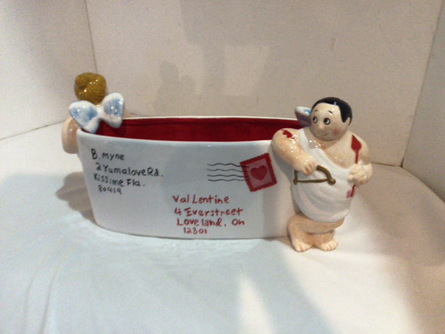 Lotus Valentine's White Ceramic Vase