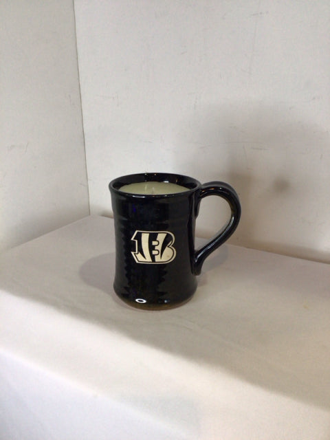 Black Ceramic Football Mug