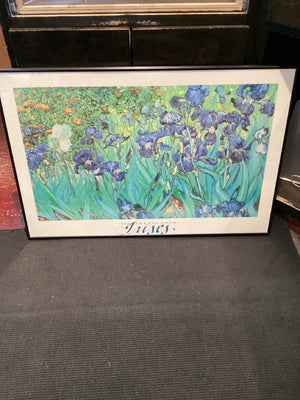 Van Gogh Impressionism Blue Iris Framed Art