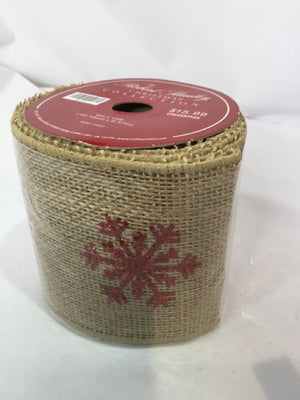 Ribbon Burlap Christmas Holiday Item