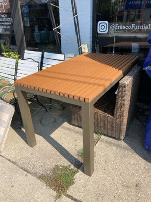 Net Retailers Outdoor/Outside Aluminum High Top Silver Table 9J7H6VVL