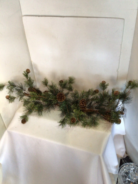 Swag Green Pine Cone Holiday Item