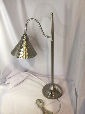 Silver Hammered Lamp