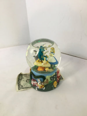 Enesco Blue/Multi Resin Alice in Wonderland Snow Globe