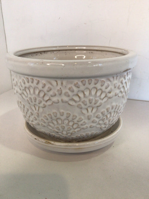 White Ceramic Planter