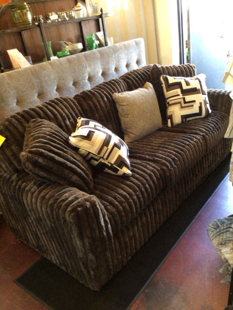 Ashley Faux Fur Brown Sofa/Couch