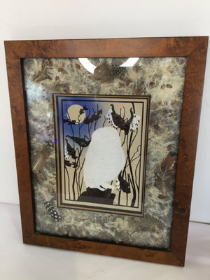 Brown/White Owl Framed Art