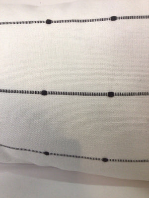 Down White/Black Cotton Pillow