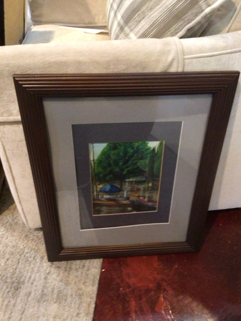 Purple/Multi Boat As Is Framed Art