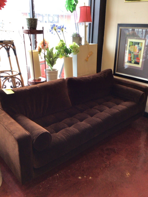Article Tufted Velvet Brown Sofa
