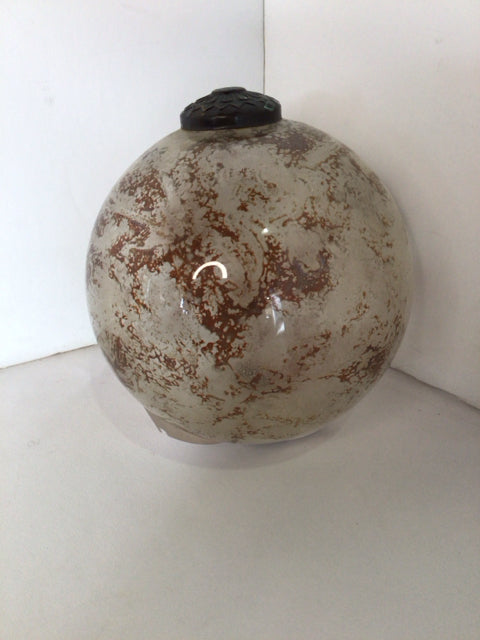 Clear/Brown Glass Sphere Ball