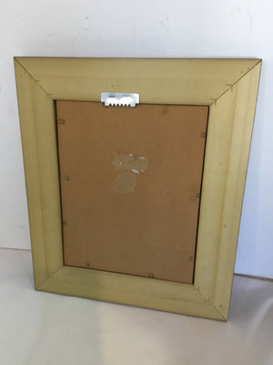 Cream/Green Flower Framed Art