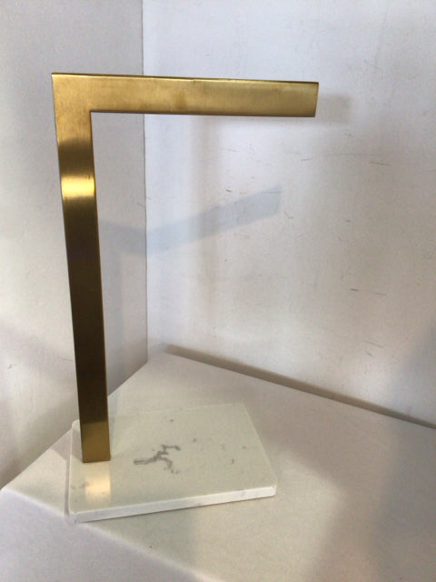 White/Gold Towel Rack