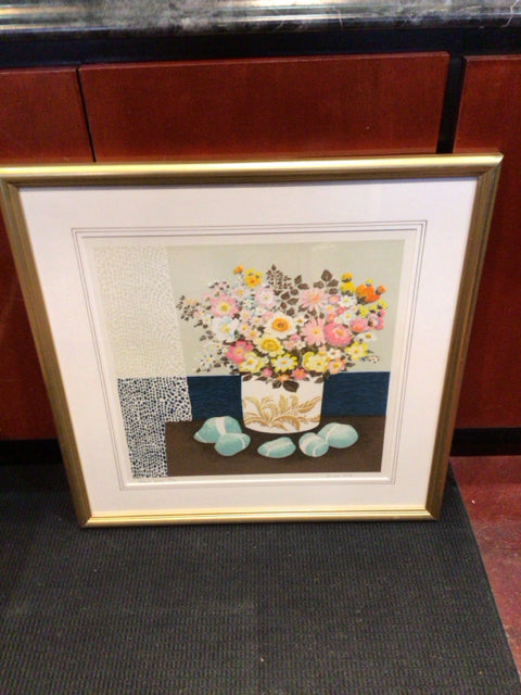 Still Life Pastel Floral Framed Art